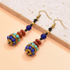E-6703 New Bohemian Ethnic Style Colorful Beaded Pendant Women's Fashion Earrings Fashion Item