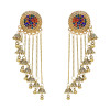 E-6705 Women's Boho Flower Long Chain Vintage personality Tassel Earrings  Elegant Metal Earrings
