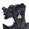 E-6704 Bell Pendant Women Earrings Vintage Carved Bohemian Ethnic Drop Earrings