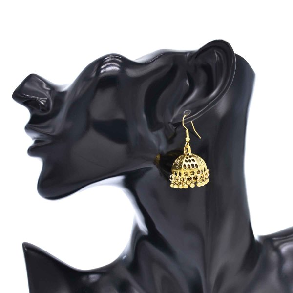 E-6704 Bell Pendant Women Earrings Vintage Carved Bohemian Ethnic Drop Earrings