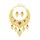 N-8292 Arabic Ethnic Fashion Golden Color Leaf Tassel Bride Wedding Necklace Earring Jewelry Sets