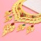 N-8292 Arabic Ethnic Fashion Golden Color Leaf Tassel Bride Wedding Necklace Earring Jewelry Sets