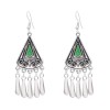 E-6710 Retro Tibetan Bohemian Ethnic Tassel Earrings Triangular Geometry Ethnic Earrings