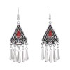 E-6710 Retro Tibetan Bohemian Ethnic Tassel Earrings Triangular Geometry Ethnic Earrings
