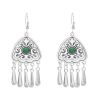 E-6709 Retro Tibetan Bohemian Ethnic Tassel Earrings Triangular Geometry Ethnic Earrings