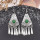 E-6708 Retro Bohemian Ethnic Style Fashion Red/Green Acrylic Inlaid Droplet Metal Tassel Women's Earrings