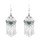 E-6712 Arab Ethnic Style Red Green Acrylic Gem Drop Tassel Women's Earrings