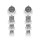 E-6713 3 Layer Vintage Silver Indian Pearl Tassel Pendant Long Earrings for Women