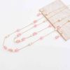 N-8297 Fashion Fairy Pink White Acrylic Beads Necklace Earrings Jewelry Set for Women
