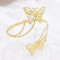 B-1320 New Exquisite Butterfly Metal Hollow Carved Women's Fashionable Gold Arm Bracelet