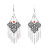 E-6719 Fashion Silver Color Dangle Earrings Metal Drop Tassel For Women Party Gift Jewelry