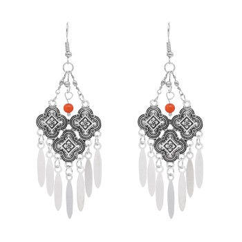 E-6719 Fashion Silver Color Dangle Earrings Metal Drop Tassel For Women Party Gift Jewelry