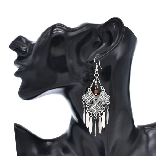 E-6719 Fashion Silver Color Dangle Earrings Metal Drop Tassel For Women Party Gift Jewelry