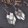 E-6719 Fashion Silver Color Dangle Earrings Metal Drop Tassel For Women Party Gift Jewelry