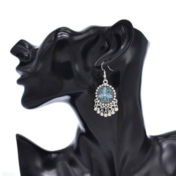 E-6723 Bell Pendant Women Drop Earrings Vintage Bohemian Ethnic Charms Earrings