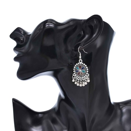 E-6723 Bell Pendant Women Drop Earrings Vintage Bohemian Ethnic Charms Earrings