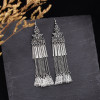 E-6724 Long Chain Pendant Women Drop Earrings Vintage Bohemian Ethnic Charms Earrings