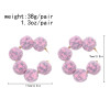 E-6725 Big Pom Pom Hoop Earrings Fashion Ball Earrings