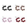 E-6725 Big Pom Pom Hoop Earrings Fashion Ball Earrings