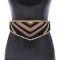 N-8304 Geometric Triangle Rice Bead Women Belt Ethnic Statement Wide Elastic Body Belt for Girls Women Dancing