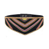 N-8304 Geometric Triangle Rice Bead Women Belt Ethnic Statement Wide Elastic Body Belt for Girls Women Dancing