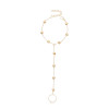 B-1321 Fashion Style Gold Plated Heart Beads Bracelet with Ring