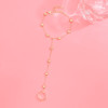 B-1321 Fashion Style Gold Plated Heart Beads Bracelet with Ring