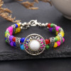 B-1322 Exclusive Custom Colored Beaded Bohemian Style Women's Fashion Bracelet