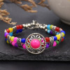 B-1322 Exclusive Custom Colored Beaded Bohemian Style Women's Fashion Bracelet