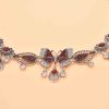 N-8309 Fashion Silver Color Chain Red Crystal Butterfly Pattern Body Waist Chains for Women