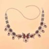 N-8309 Fashion Silver Color Chain Red Crystal Butterfly Pattern Body Waist Chains for Women