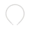 F-1159 New Elegant Pure White Round Pearl Women's Fashionable And Minimalist Hairband