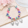 B-1324 Custom Colored Beaded Bohemian Style Hand Charms Women's Fashion Bracelet