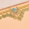 F-1160 Vintage Style Gold Silver Leaf Tassel Crystal Choker Necklace or Hairband