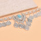 F-1160 Vintage Style Gold Silver Leaf Tassel Crystal Choker Necklace or Hairband