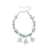 B-1325 Natural Stone Beaded Bohemian Style Elephant Charms Women's Fashion Bracelet