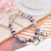 B-1325 Natural Stone Beaded Bohemian Style Elephant Charms Women's Fashion Bracelet