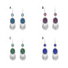 E-6727 Leaves Tassels Women Drop Earrings Vintage Bohemian Ethnic Charms Earrings