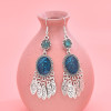 E-6727 Leaves Tassels Women Drop Earrings Vintage Bohemian Ethnic Charms Earrings