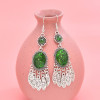 E-6727 Leaves Tassels Women Drop Earrings Vintage Bohemian Ethnic Charms Earrings