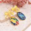 N-8313 E-6728 Vintage Style Court Baroque Necklace  Earring Jewelry Sets Multi Color Eggs Bow-knot Choker