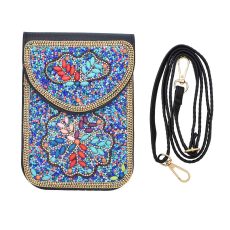N-8314 New flower pattern Turquoise Rice Beads Short Hand Bag Purse Cosmetic Bag for Women Girls party Accessories