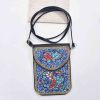 N-8314 New flower pattern Turquoise Rice Beads Short Hand Bag Purse Cosmetic Bag for Women Girls party Accessories