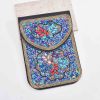 N-8314 New flower pattern Turquoise Rice Beads Short Hand Bag Purse Cosmetic Bag for Women Girls party Accessories