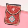 N-8315 Red Beaded Turquoise Flower Short Hand Bag Purse Cosmetic Bag for Women Girls party Accessories