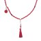 N-8319 Red Beads Women Necklace Tassel Pendant Ethnic Charms Necklaces