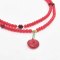 N-8319 Red Beads Women Necklace Tassel Pendant Ethnic Charms Necklaces