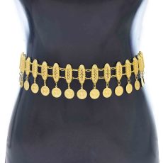 N-8320 Fashion Golden Color Hollow Out Chain Body Waist Chains for Women Metal Belt