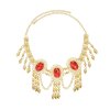 F-1161 Tassel Women Hair Jewelry Acrylic Pendant Ethnic Alloy Headband