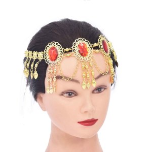 Tassel Women Hair Jewelry Acrylic Pendant Ethnic Alloy Headband